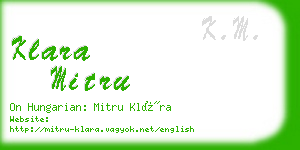 klara mitru business card